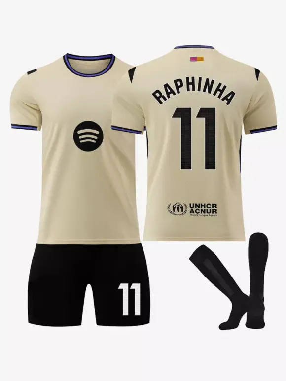 Maillot extérieur du club de football 25/26 n° 9 Lewandowski n° 10 Lamin Yamal ensemble 3 pièces