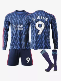 Maillot extérieur manches longues 25/26 du club de football pour adultes et enfants ensemble 3 pièces n° 7 Saka n° 8 Ødegaard