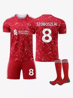 Maillot 3 pièces pour adultes et enfants 26/27 : n° 11 Salah n° 7 Wirtz n° 9 Isak n° 8 Szoboszlai