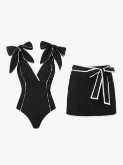 Maillots de bain paréos vêtements pour femmes ensemble maillot de bain blanc sexy à n艙uds col en V sans manches