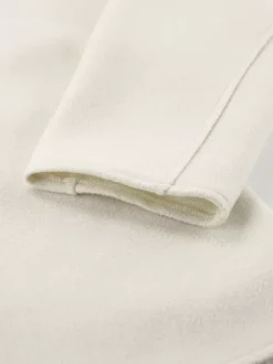 Manteau court femme à col montant - Veste crème coupe oversize - Tenues décontractées et minimalistes pour le printemps 2026