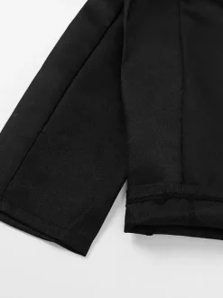Manteau long noir pour homme style steampunk victorien rétro avec lacets au dos et double boutonnage style vintage