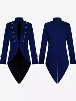 Manteau à boutons rétro bordeaux vintage pour homme Bourgogne