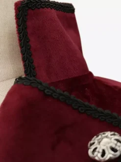 Manteau à boutons rétro bordeaux vintage pour homme Bourgogne