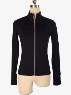 Manteau de patinage noir perles costume de danse en nylon Déguisements Halloween