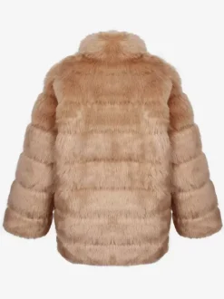 Manteau En Fausse Fourrure Gris Clair Homme Manches Longues Chaud Hiver Col Montant