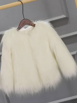 Manteau en fausse fourrure pour femme court et écologique collection hiver 2026