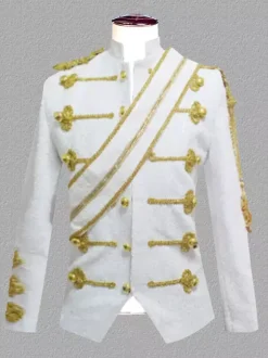 Manteau Noir Vintage Top Vintage Polyester Frange Paillettes Manches Longues Rétro Costumes Pour Homme