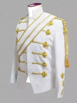 Manteau Noir Vintage Top Vintage Polyester Frange Paillettes Manches Longues Rétro Costumes Pour Homme