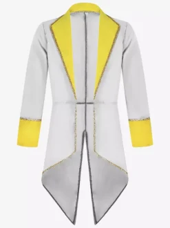 Manteau rouge vintage à boutons rétro et blocs de couleurs à manches longues en polyester pour homme