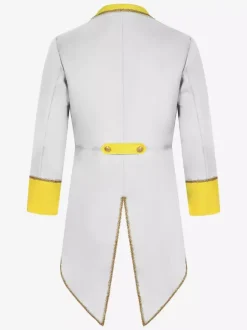 Manteau rouge vintage à boutons rétro et blocs de couleurs à manches longues en polyester pour homme