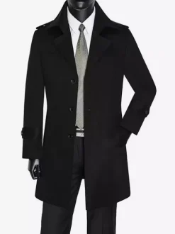 Manteaux Costume Hommes Col Rabattu Chic Décontracté Mode