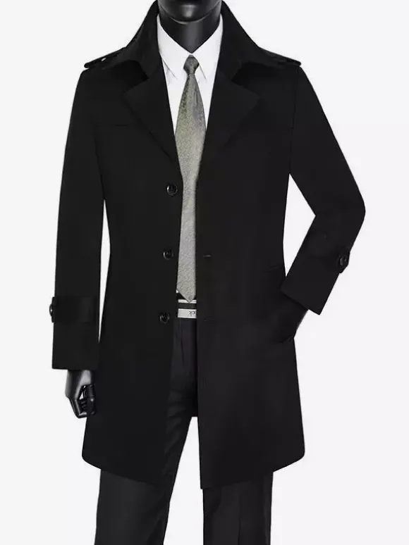 Manteaux Costume Hommes Col Rabattu Chic Décontracté Mode