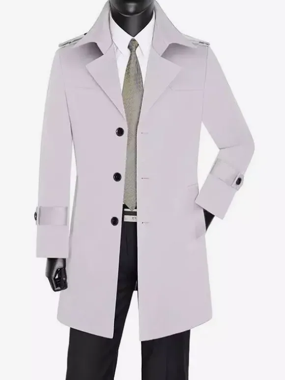 Manteaux Costume Hommes Col Rabattu Chic Décontracté Mode
