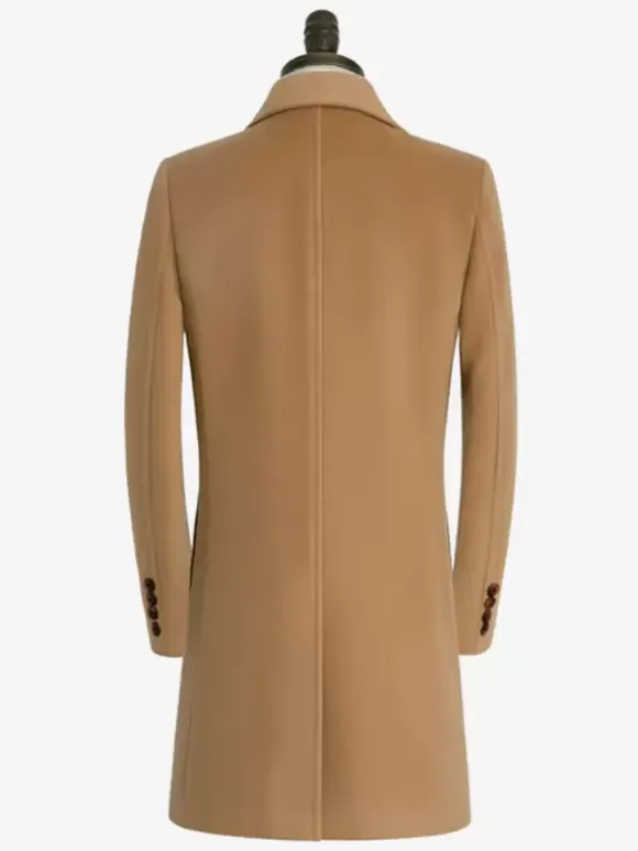 Manteaux Costume Pour Hommes Col Rabattu Décontracté Camel Simple