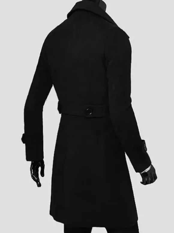 Manteaux Costume pour hommes Double boutonnage Col rabattu Chic Gris Beau
