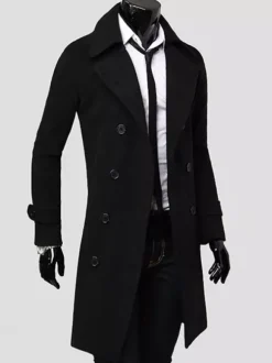 Manteaux Costume pour hommes Double boutonnage Col rabattu Chic Gris Beau