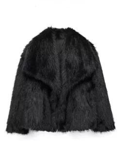 Manteaux en fausse fourrure Veste en fourrure écologique et confortable pour femme