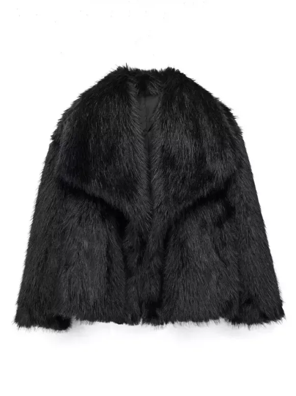Manteaux en fausse fourrure Veste en fourrure écologique et confortable pour femme