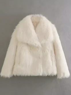 Manteaux en fausse fourrure Veste en fourrure écologique et confortable pour femme