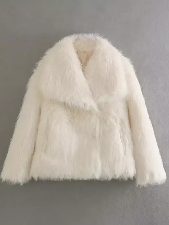 Manteaux en fausse fourrure Veste en fourrure écologique et confortable pour femme