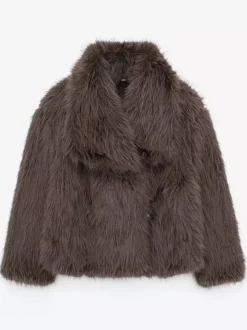 Manteaux en fausse fourrure Veste en fourrure écologique et confortable pour femme