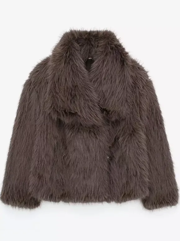 Manteaux en fausse fourrure Veste en fourrure écologique et confortable pour femme