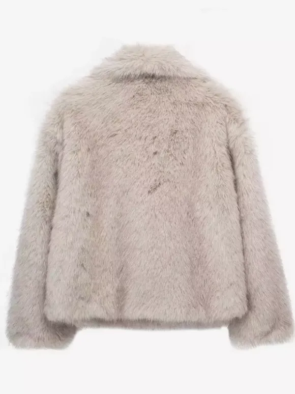 Manteaux en fausse fourrure Veste en fourrure écologique et confortable pour femme