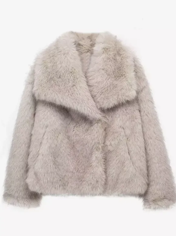Manteaux en fausse fourrure Veste en fourrure écologique et confortable pour femme
