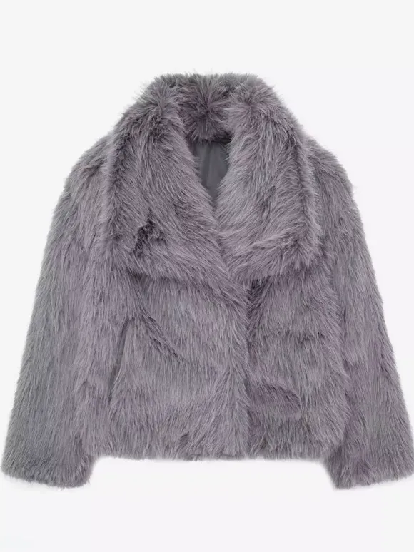 Manteaux en fausse fourrure Veste en fourrure écologique et confortable pour femme