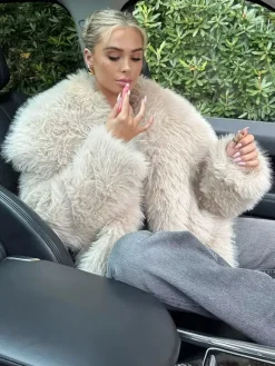 Manteaux en fausse fourrure Veste en fourrure écologique et confortable pour femme