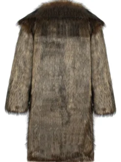Manteaux pour hommes col roulé oversize chic café brun qualité