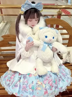 Manteaux Sweet Lolita Manteau rose N艙uds Volants Pardessus Polyester Automne Lolita Vêtements d'extérieur