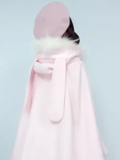 Manteaux Sweet Lolita Manteau rose N艙uds Volants Pardessus Polyester Automne Lolita Vêtements d'extérieur