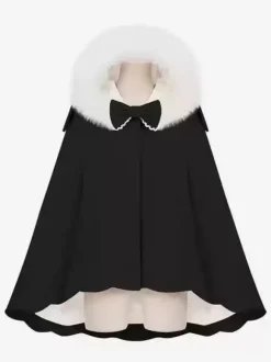 Manteaux Sweet Lolita Manteau rose N艙uds Volants Pardessus Polyester Automne Lolita Vêtements d'extérieur