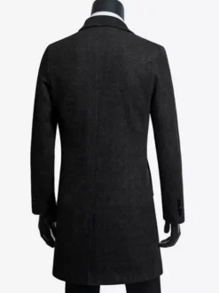 Manteaux Costume hommes Col rabattu Chic Noir Moderne