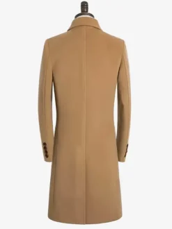 Manteaux Costume pour hommes Col rabattu Décontracté Camel Élégant