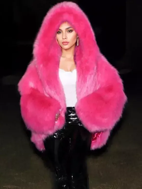 Manteaux en fausse fourrure à capuche coupe asymétrique vestes d'hiver pour femmes 2026