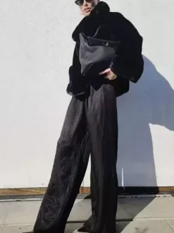 Manteaux en fausse fourrure Chic col rabattu veste longue d'hiver blanche pour femmes 2026