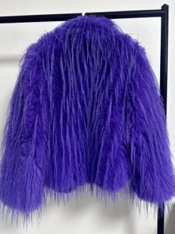 Manteaux en fausse fourrure à franges revers crantés veste d'hiver écologique pour femmes 2026
