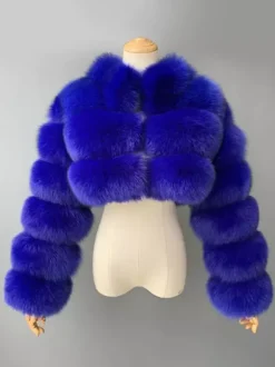 Manteaux en fausse fourrure veste courte en peluche écologique pour femme modèle hiver 2026
