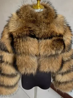 Manteaux en fausse fourrure veste courte en peluche écologique pour femme modèle hiver 2026
