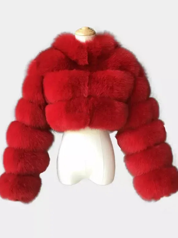 Manteaux en fausse fourrure veste courte en peluche écologique pour femme modèle hiver 2026
