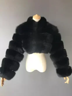 Manteaux en fausse fourrure veste courte en peluche écologique pour femme modèle hiver 2026