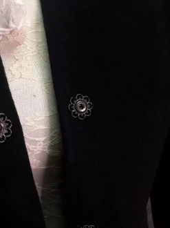 Manteaux gothiques Lolita n艙uds noirs manteau en polyester vêtements d'extérieur Lolita d'automne