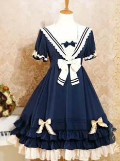 Marin Style Robe Lolita attirante en chiffon Déguisements Halloween