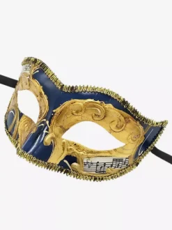 Masque De Carnaval Pour Adultes Accessoires De Costumes Cosplay Vintage De Mascarade En Plastique Noir Or Déguisement