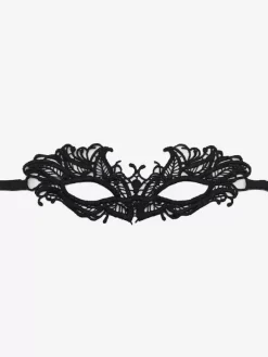 Masque De Fête Masqué Pour Femme Masque En Dentelle Gris Foncé Bande Des Yeux