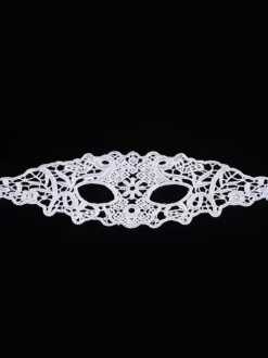 Masque de mascarade pour les yeux pour femmes sexy dentelle blanche