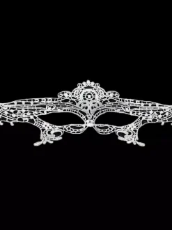 Masque de mascarade pour les yeux pour femmes sexy dentelle blanche